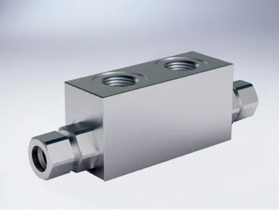 Válvula de retenção de controle hidráulico duplo (para montagem articulada de 12 mm DIN 2353)